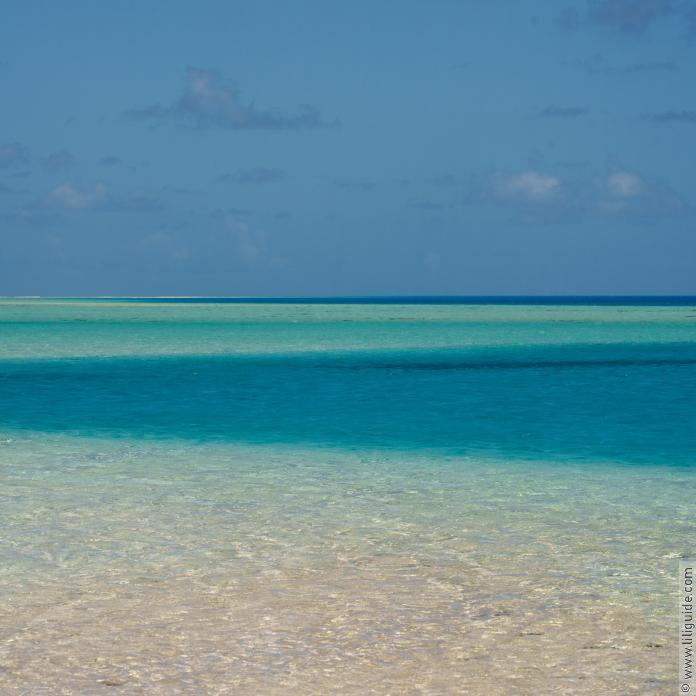 Le trou bleu de Makemo au sud-est de l'atoll.